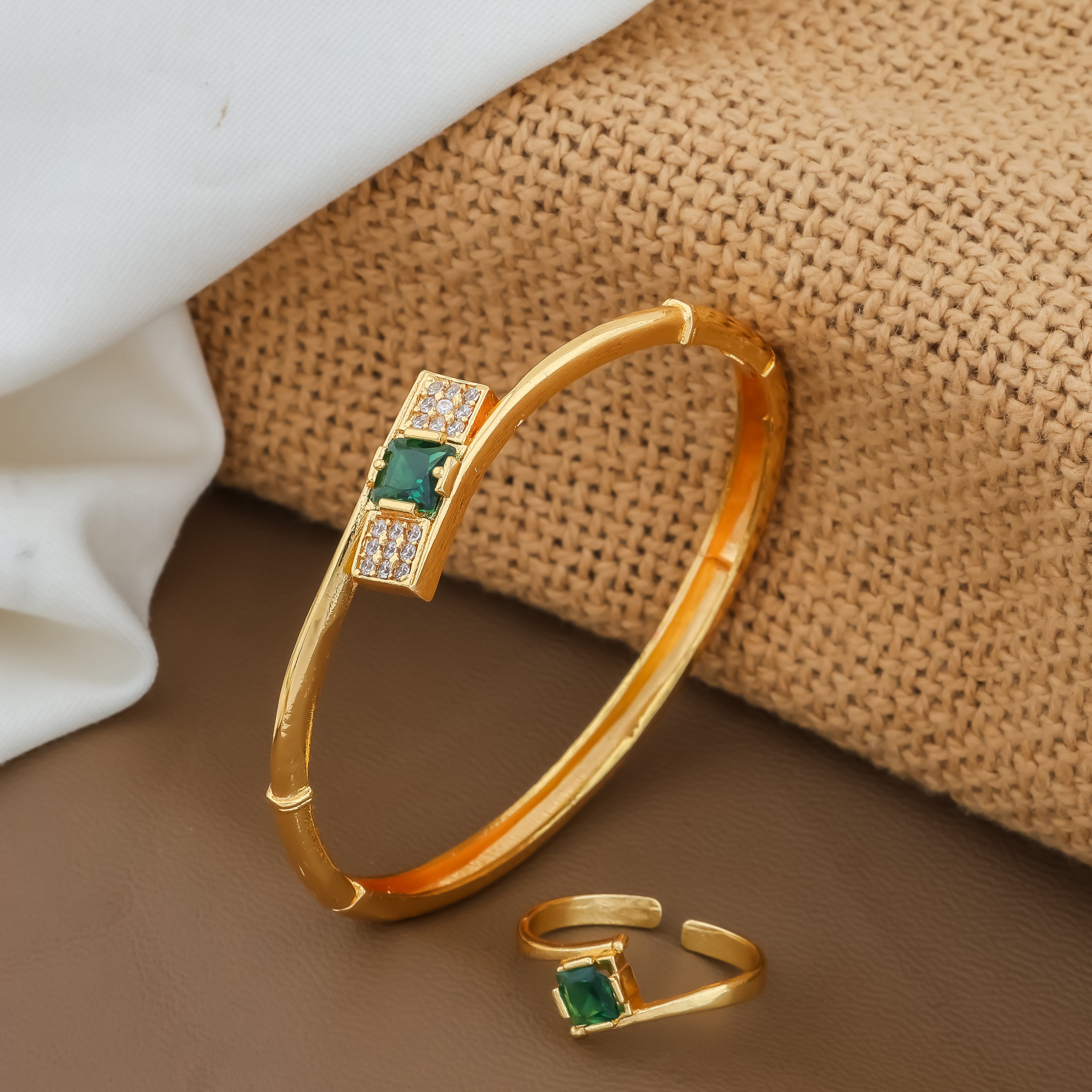 Diamond Fancy Bracelet And Ring Set For Women