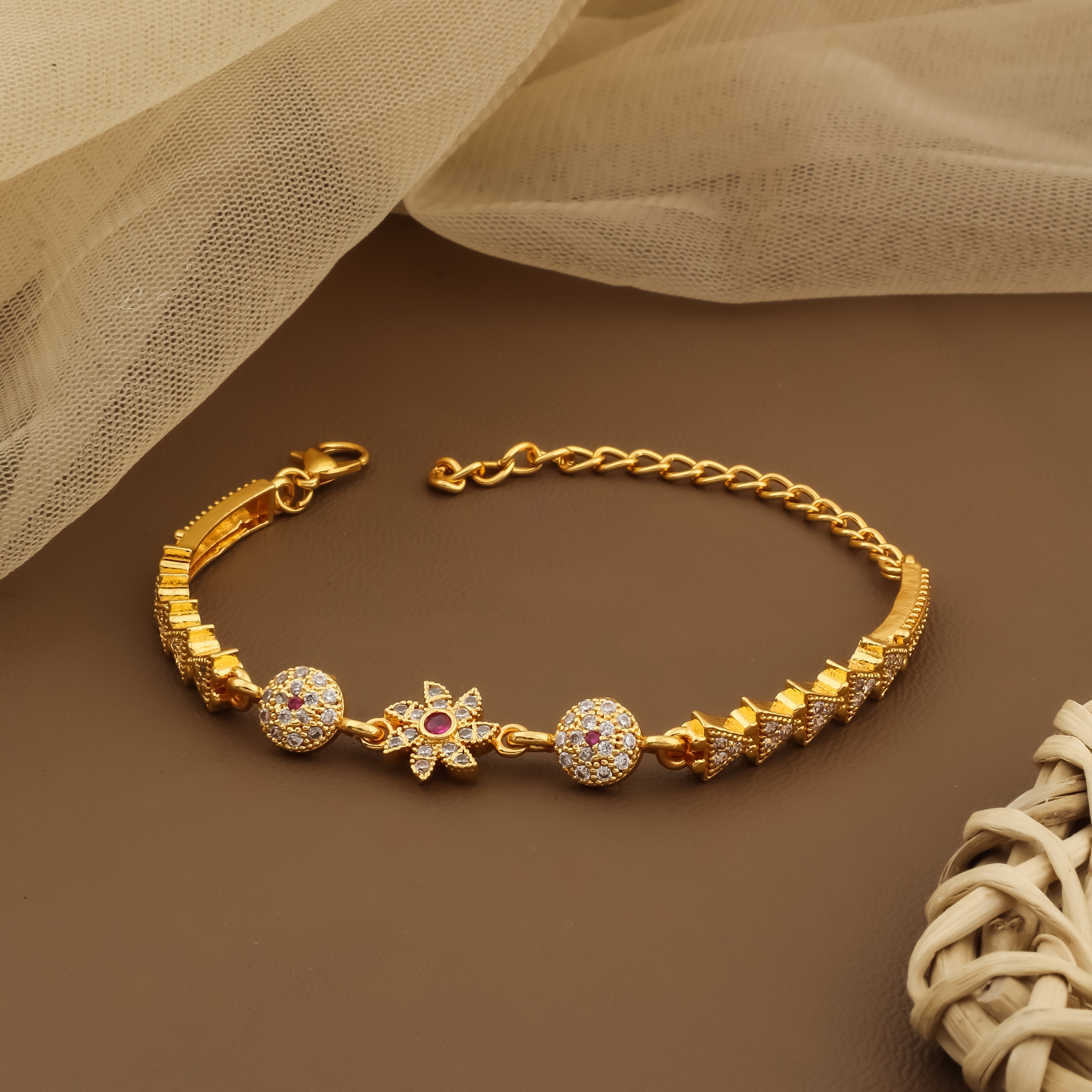 Gold Plated Traditional Bracelet For Women