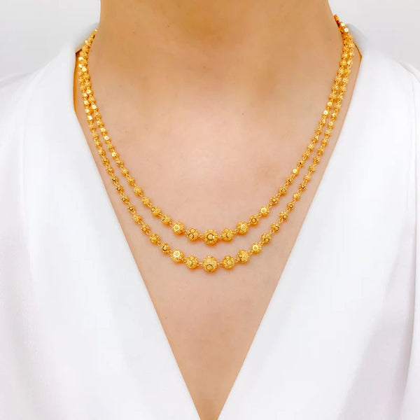 Stylish Two Layers Mala  1 Gram Forming Gold Plated